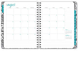HARDCOVER Academic Year 2023-2024 Planner: (June 2023 Through July 2024) 8.5"x11" Daily Weekly Monthly Planner Yearly Agenda. Bookmark, Pocket Folder and Sticky Note Set (Monochrome Peonies)