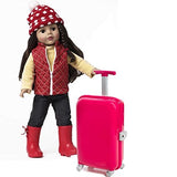 Beverly Hills American Doll Suitcase Luggage Travel Play Set, 16 Pieces