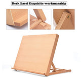 Desktop Drawing Sketching Easel, A3 Desk Easel, Drawing Board, 4-Position Adjustable Table Easel Painting Board for Artists, Children, Beginners