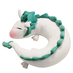 LOHOME Dragon Plush Doll Toy Pillow - Anime Cute White Dragon Neck U-Shape Pillow Lovely Dragon