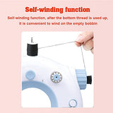 Mini Sewing Machine for Beginners and Kids 2 Speeds Double Thread With Needle and Thread Set, Upgraded Household Multifunctional Adjustable Stitches Sewing Machine