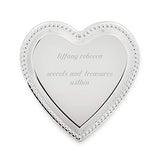 Things Remembered Personalized Small Beaded Heart Keepsake Box with Engraving Included