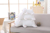 35-65 Kawaii Lying Cat Plush Toys Stuffed Cute Cat Doll Lovely Animal Pillow Soft Cartoon Toys for Children Girls (Grey Close Eyes,35cm)