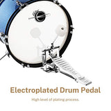 Eastar Kids Drum Set 16 inch 3-Piece, Junior Drum Set Kit with Throne, Cymbal, Pedal & Drumsticks,Metallic Blue (EDS-280Bu)