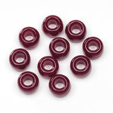 Bulk Buy: Darice DIY Crafts Pony Beads Plastic Opaque Burgundy 9mm 480 pieces (1-Pack) 06121-5-017