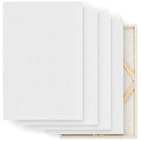 Arteza 24x36” Stretched White Blank Canvas, Bulk Pack of 5, Primed, 100% Cotton for Painting,