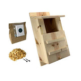 KingWood Premium Pine Owl House, Large Owl Box, Large Bird House, Owl House Box For Nesting