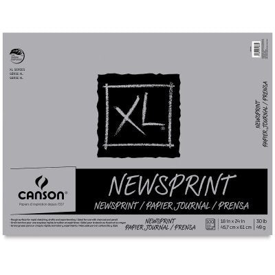 Canson C702-274 Biggie 14 x 17 Newsprint 100-Sheet Pad