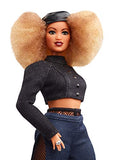 Barbie Doll Styled by Celebrity Stylist Marni Senofonte with Harem Pants, Denim Turtleneck Crop Top & Accessories