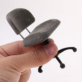 1:12 Dollhouse Furniture Accessories - Miniature Revolving Chair Swivel Chair -Gray