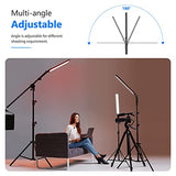 Neewer 3 Packs 2.4 GHz LED Light Stick Photography Lighting Kit with 3 Color Filters - Remote Dimmable 3200k-5600K 21W CRI 95 with Boom Arm Stand, Filters(Red/Yellow/Blue) and Bag, Battery Applicable