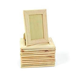 DIY Wood Picture Frames (set of 12) Do It Yourself Unfinished Wood Crafts for Kids and Fun Home Activities