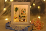 Kisoy Romantic and Cute Dollhouse Miniature DIY House Kit Creative Room Perfect DIY Gift for Friends,Lovers and Families(Sunny Dorm)