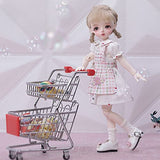 Y&D Cute BJD Doll 1/6 Scale 27.8cm 10.9 Inch Ball Jointed Girl Doll with All Clothes Socks Shoes Wig Hair Makeup Set DIY Dress up Toy for Kids Girls - 100% Handmade