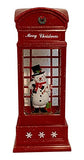 San Francisco Music Box Musical Lighted Snowman in a Phone Booth