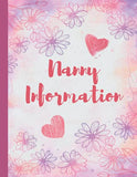 Nanny Information: Notepad for Women Child-Care Worker Log Book, Babysitting Checklist Workbook for Girls, Baby-Sitting notebook journal, format cover 8.5x11 in 120 pages