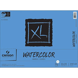 Canson XL Series Watercolor Textured Paper Pad for Paint, Pencil, Ink, Charcoal, Pastel, and