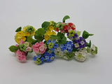 10 Pieces Miniature Hydenyea Flower clay Dollhouse Fairy Garden Mini Plant Trees Artificial Flower Tiny Orchid #07