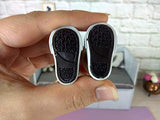 Doll Shoes, Miniature Summer Sandals. 1:6 Scale White Leather Slippers for BJD