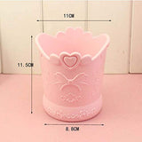 Lannmart Cute Cartoon Bow Pen Holder Candy Color Kawaii Pink Pencil Organizer Box Stand Container