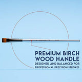 Qualrite Short Handle Art Paint Brushes, 15 Piece Set with Wooden Handle, Premium Copper Ferrule and Carry Bag…