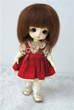 BJD Wigs only ! JD042 Short BoBo Cut Mohair BJD Doll Wigs 1/6 1/4 1/3 Doll Accessories (L.t Brown, 5-6inch)