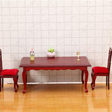 Haayward Dollhouse Accessories and Furniture Miniature Dining Table Chair, Doll House Wooden Furniture for Dining Room Dollhouse (1/12)