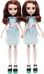 Monster High The Shining Grady Twins Collector Doll 2-Pack, 2 Collectible Dolls (10-inch) in Fashions and Film-Inspired Accessories, with Doll Stands, Multicolor, GNP21