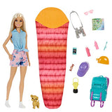 Barbie Doll and Accessories, It Takes Two “Malibu” Camping Doll with Pet Puppy and 10+ Accessories It Takes Two Camping Playset + Chelsea Doll (6 in, Blonde), Pet Owl, Sleeping Bag, Binocu