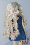 JD285 Long Blond Princess Wave Synthetic Mohair Doll Wigs YOSD MSD SD BJD Doll Accessories (6-7inch)