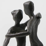 Passionate Dancing Sculpture Romantic Art Iron Statue Metal Ornament Couple Figurine Home and Office Decor (A5 Dance)