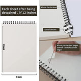9 x 12 inches Sketch Book, Top Spiral Bound Sketch Pad, 4 Pack 100-Sheets Each (68lb/100gsm), Acid Free Art Sketchbook Artistic Drawing Painting Writing Paper for Kids Adults Beginners Artists