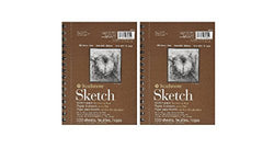 Strathmore 455800 60-Pound 100-Sheet Strathmore Sketch Paper Pad, 5.5 by 8.5-Inch (2-PACK)