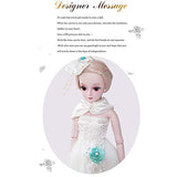 Wenini Demi Doll Series Princess Olivw, BJD Doll SD Doll Princess Bride for Girl Gift and Dolls Collection, Movable Joints Luxury Gift for Xmas Girls, 60cm/24inch (Demi Doll Jasmine)