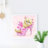 Stalente DIY 5D Diamond Painting Kits for Adults, Cute Kitten,13.7x13.7in Diamond Art Craft Paint with Full Round Drill for Home Wall Decor(Cat,35x35cm)