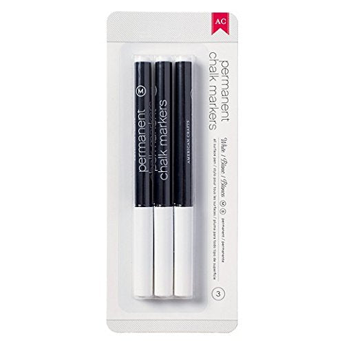 American Crafts White Chalk Marker Set 3 Pc