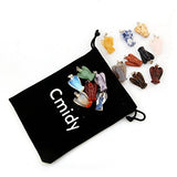 15pcs Assorted Guardian Angel Handmade Carved Gemstone Stone Chakra Crystal Healing Chams Pendant