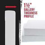 U.S. Art Supply 24" x 36" Gallery Depth 1-1/2" Profile Stretched Canvas 3-Pack - Acrylic Gesso Triple Primed 12-Ounce 100% Cotton Acid-Free Back Stapled Pouring Art