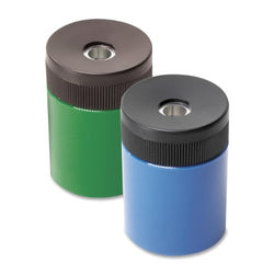 STAEDTLER Handheld Barrel Manual Pencil Sharpener, Assorted Canister Colors with Black Top (Case of