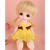 MEESock Exquisiteness Girl BJD Doll 1/8 SD Dolls 6.3 Inch Ball Jointed Doll Cosplay Fashion Dolls DIY Toys with Full Set Clothes Shoes Wig Makeup Best GIF