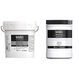 Liquitex Professional Effects Medium, 118ml (4-oz), Gloss Pouring Medium & BASICS Acrylic Paint, 946ml (32-oz) Jar, Titanium White