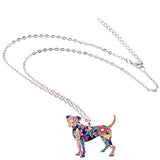 BONSNY Love Pets GORGEOUS GEORGE Enamel Boxer Necklace Dog Animal Pendant Women Jewelry 18"