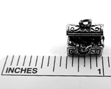 Set of Three (3) Silver Tone Pewter Treasure Chest Charms