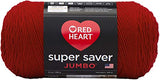 Red Heart Super Saver Jumbo Yarn, Cherry Red
