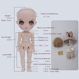 KSYXSL 1/12 BJD Doll 13cm 5.1 Inch Moveable Joints Toys with All Clothes Socks Wig Makeup Hat Fashion Figure Dolls Toy for Girls Gift