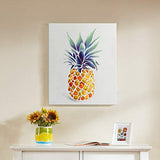 SEVEN WALL ARTS - Modern Fruit Art Hand Painted Painting Colorful Pineapples Tropical Food Arts Set Framed Artwork for Living Room Kitchen Room Office Home Decor Ready to Hang 12"x16 "x3 pcs