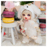 HGCY 6.1Inch BJD Female Little Cute Baby Dolls, Girl Doll Clothes Set for 1/8 BJD Doll, Fit Cosplay Party Dress Up