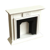 SXFSE Dollhouse Decoration Accessories,1:12 Dollhouse Miniature Furniture Room Wooden Vintage Black White Fireplace