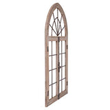 Patton Wall Decor 28x53 Distressed Gray Arched Cathedral Window, Frame Wall Decor