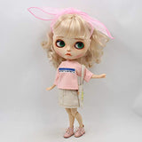 Original Doll Clohtes Outfit, Adorable Autumn Suit(Oversize Pink Shirt + Skirt + Transparent Hairband + Handbag), Doll Dress Up for 1/6 12inch Doll or ICY Doll- Fortune Days(YW-YF010)